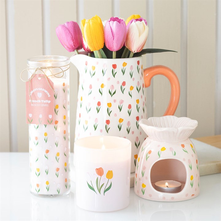 Tulip Print Flower Jug