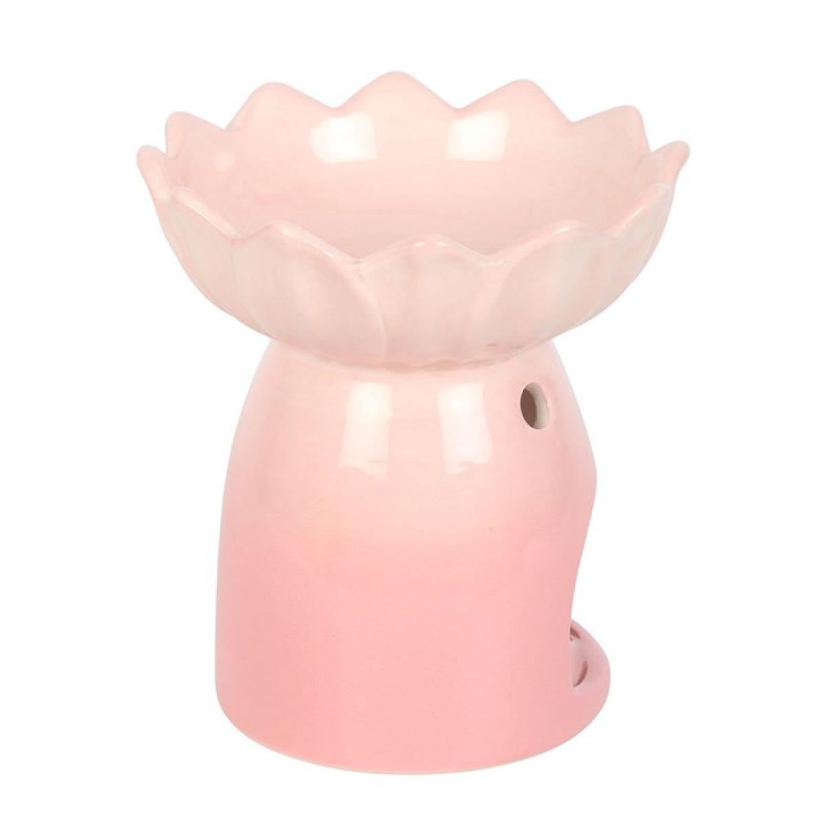 Pink Water Lily Ceramic Oil Burner and Wax Warmer