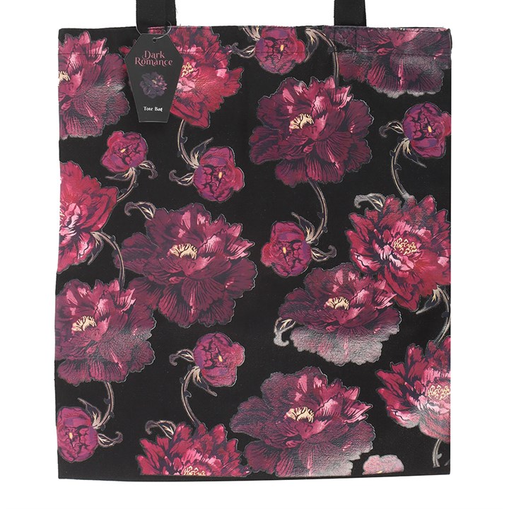 Dark Romance Floral Tote Bag