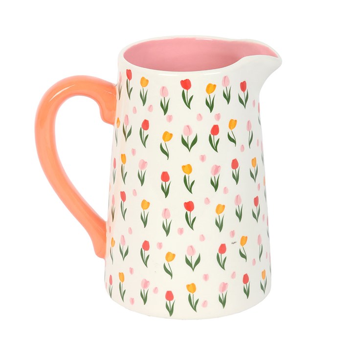 Tulip Print Flower Jug