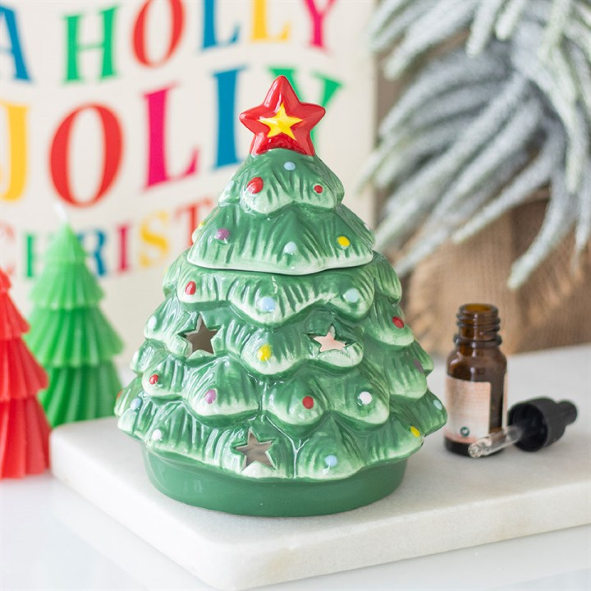 Christmas Tree Shaped Ceramic Oil Burner